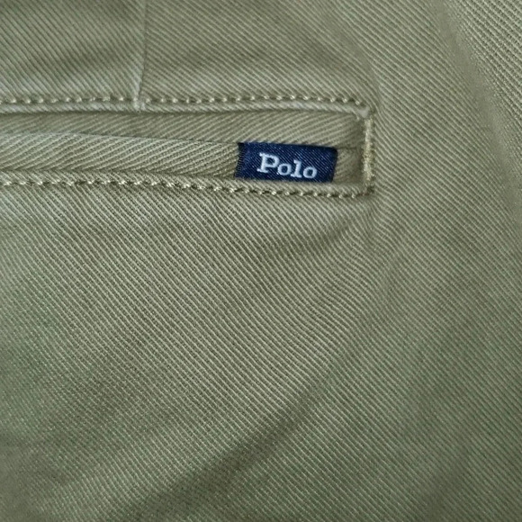 Polo Ralph Lauren Classic Fit 9" Green 100% Cotton Flat Front Shorts Size 38 - Picture 8 of 11